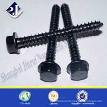 hex flange head self tapping screw black oxide